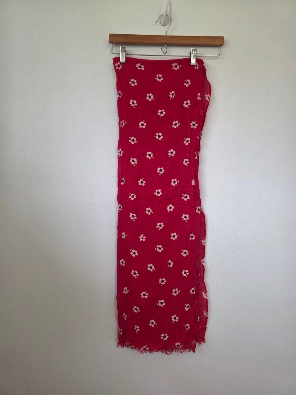 Red Floral Scarf